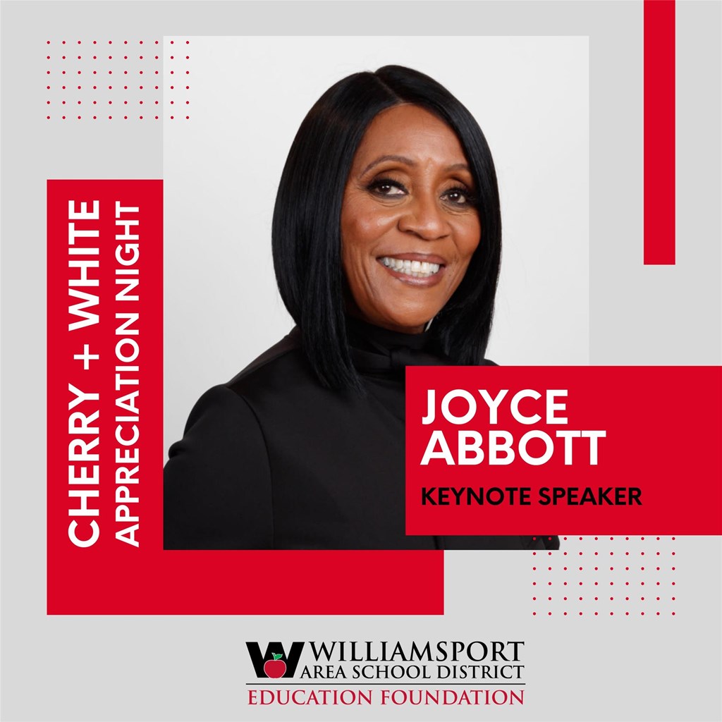 A graphic displaying Joyce Abbott's headshot.