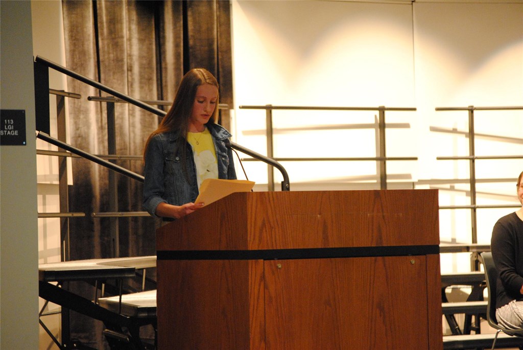 Student Speaks at NJHS Ceremony
