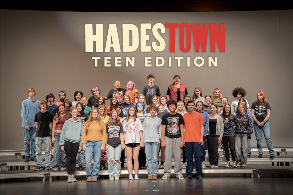 Hadestown cast photo.