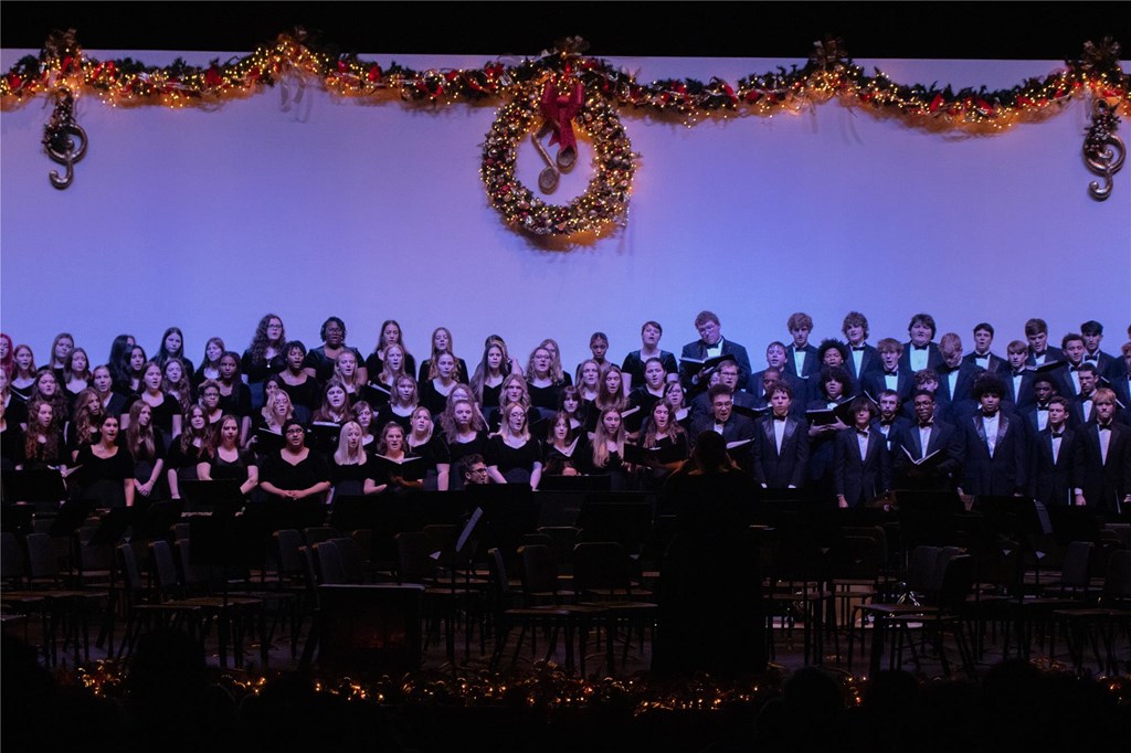 WAHS choir sings during the 2022 Holiday Concert.