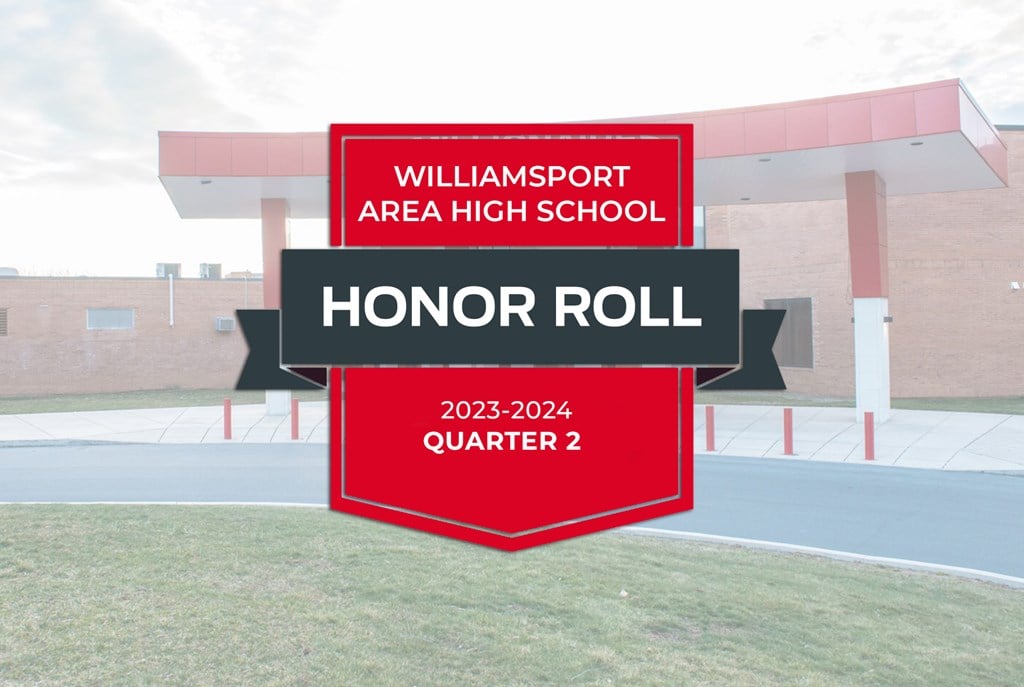 A graphic that displays the high school's honor roll badge.